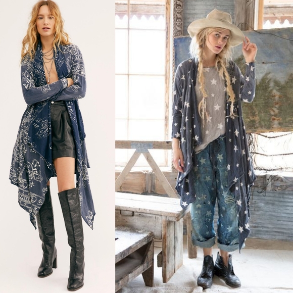 New magnolia pearl stargazer cardi purple pink bandana cardigan OS Karesa ithaca - Picture 7 of 16